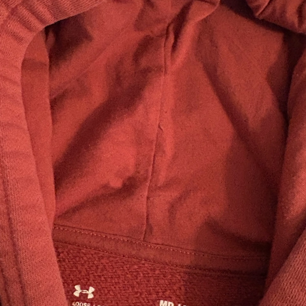 Under Armour Hoodie Loose Medium Red Logo - Picture 4 of 6